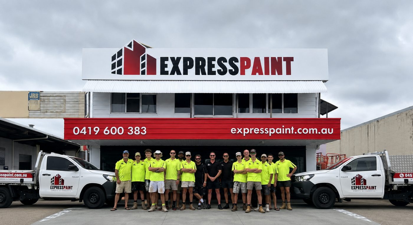 The Express Paint team outside their Cairns headquarters